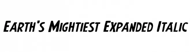Earth's Mightiest Expanded Italic  नि: शुल्क फ़ॉन्ट्स डाउनलोड