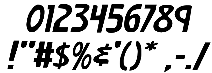 Earth's Mightiest Expanded Italic Font OTHER CHARS