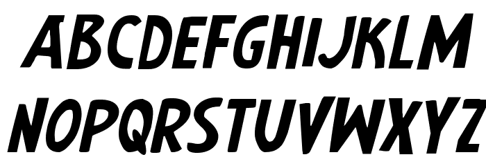 Earth's Mightiest Expanded Italic Font LOWERCASE