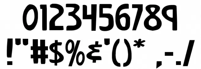 Earth's Mightiest Expanded Font OTHER CHARS