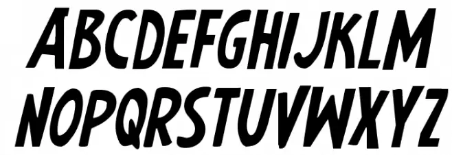 Earth's Mightiest Italic Шрифта ВЕРХНИЙ