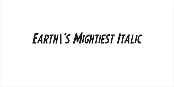 Earth's Mightiest Italic Logo