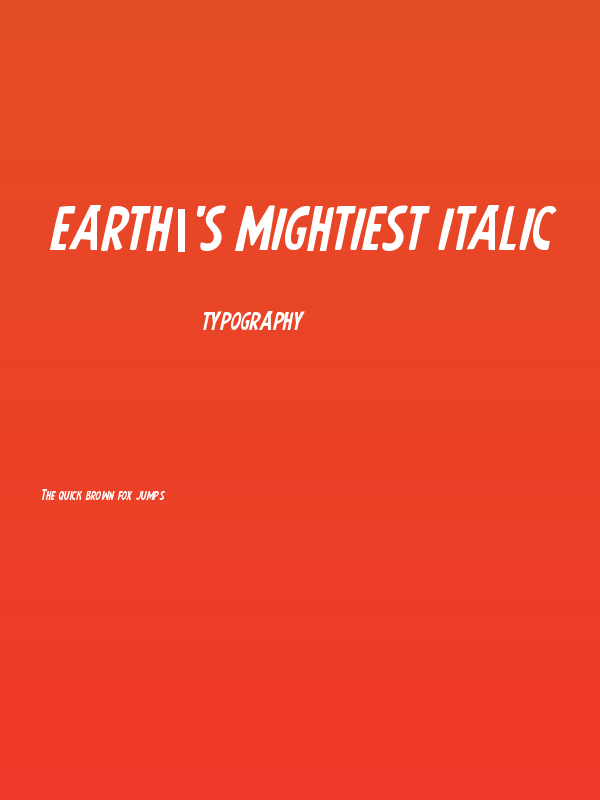 Earth's Mightiest Italic Poster
