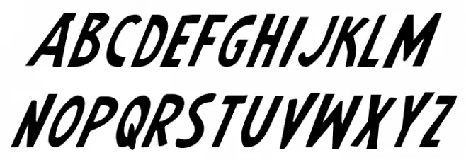 Earth's Mightiest Italic Fonte MAIÚSCULAS