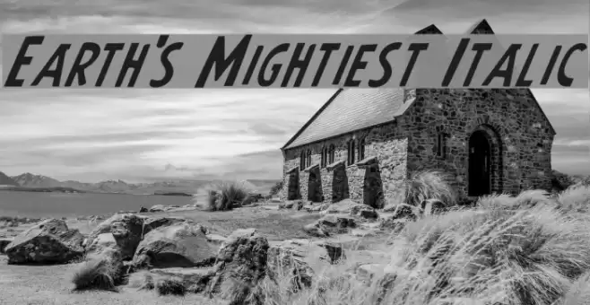 Earth's Mightiest Italic Font examples