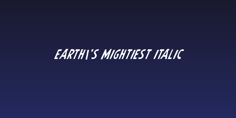 Earth's Mightiest Italic Social Header