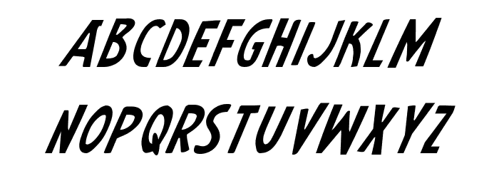 Earth's Mightiest Italic Font LOWERCASE