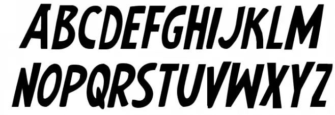 Earth's Mightiest Jumbled Italic Шрифта ВЕРХНИЙ