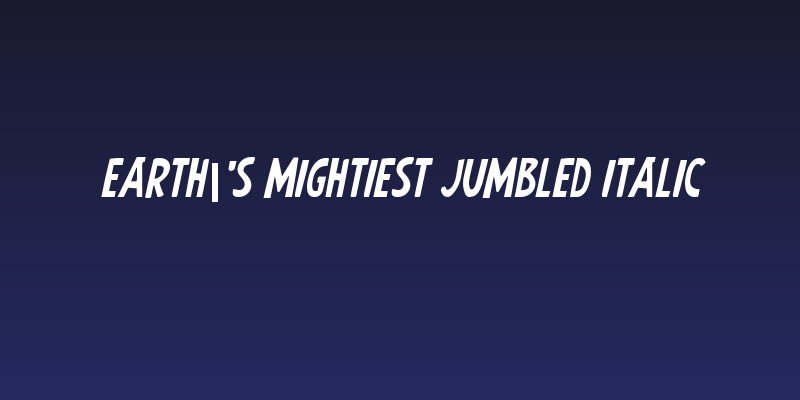 Earth's Mightiest Jumbled Italic Social Header