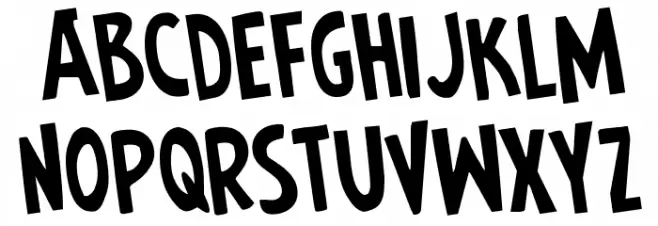 Earth's Mightiest Jumbled Rotated Font Litere mari
