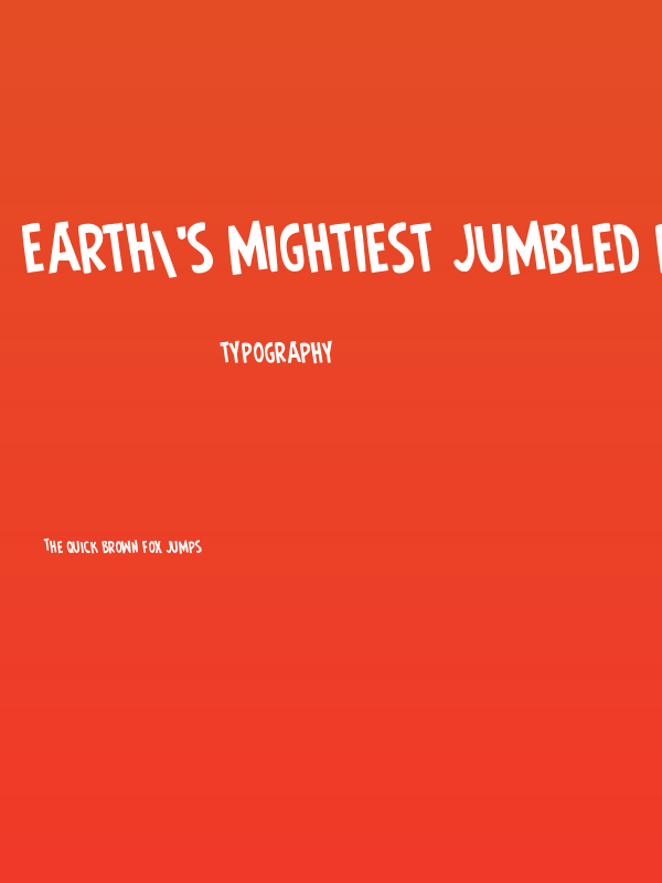Earth's Mightiest Jumbled Rotated Poster