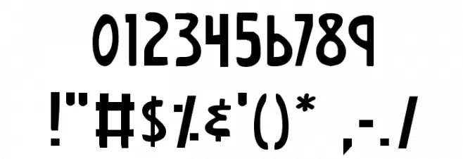 Earth's Mightiest Jumbled Font OTHER CHARS