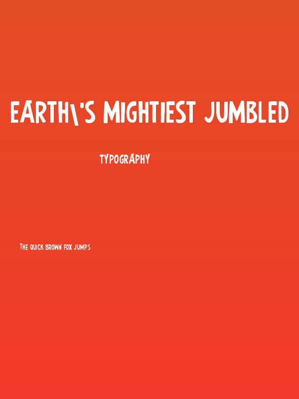 Earth's Mightiest Jumbled Poster