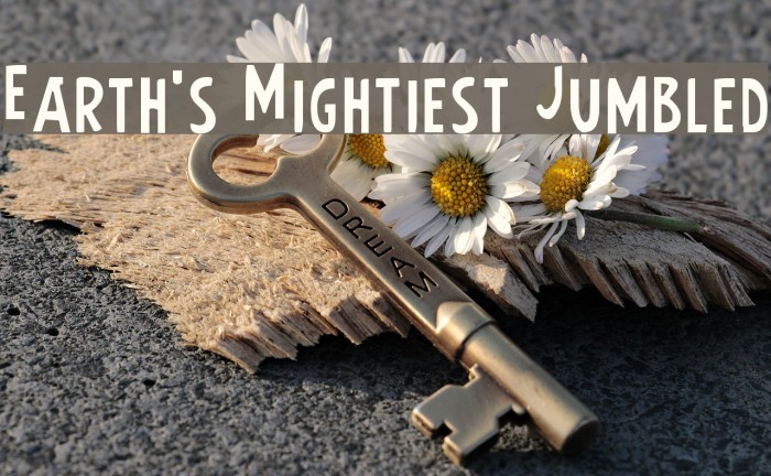 Earth's Mightiest Jumbled لخطوط تنزيل examples