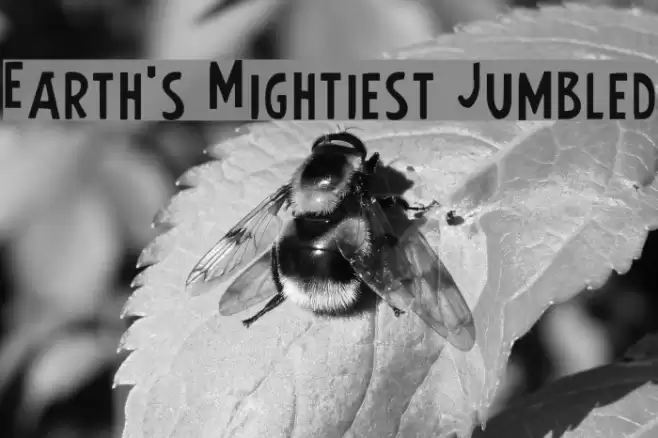 Earth's Mightiest Jumbled Font examples