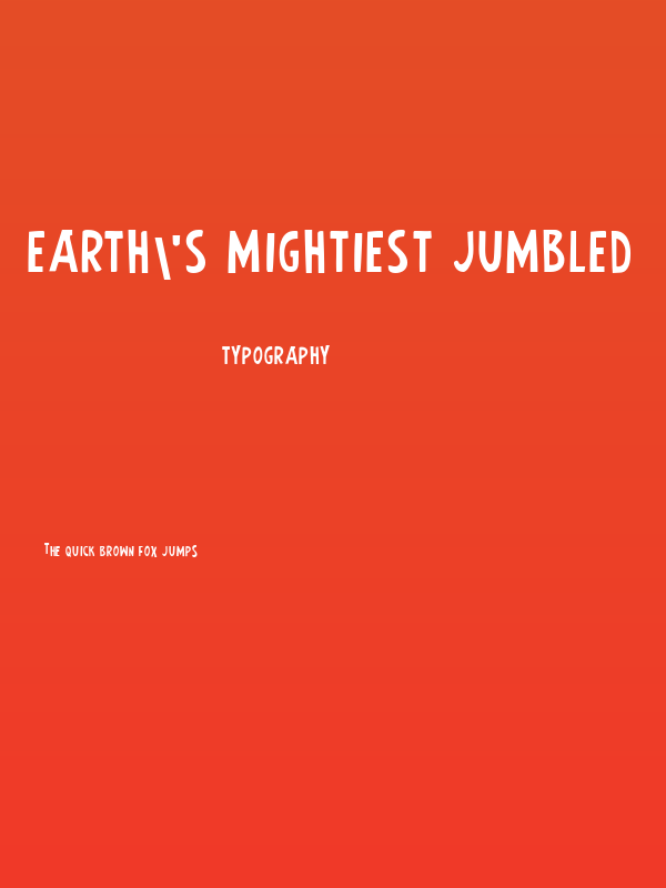 Earth's Mightiest Jumbled Poster