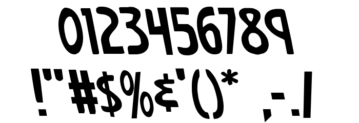 Earth's Mightiest Leftalic Font OTHER CHARS