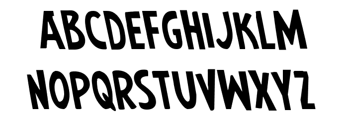 Earth's Mightiest Leftalic Font LOWERCASE