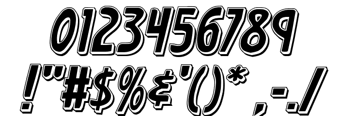 Earth's Mightiest Punch Italic Font OTHER CHARS