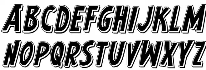 Earth's Mightiest Punch Italic Schriftart Groß