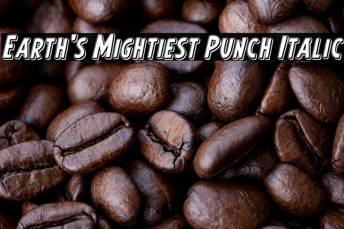 Earth's Mightiest Punch Italic Example 1