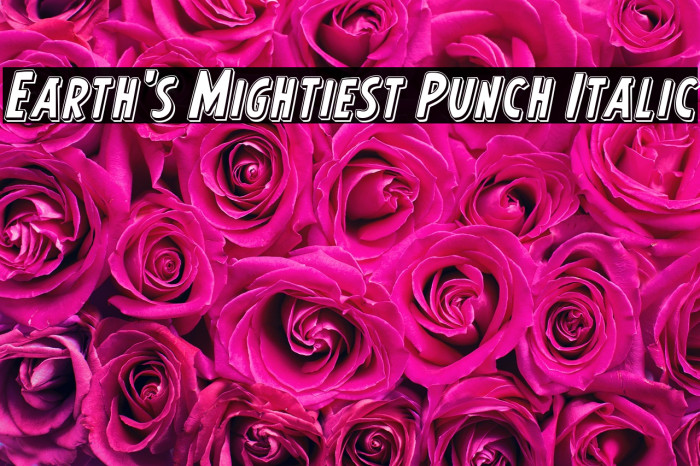 Earth's Mightiest Punch Italic Example 3