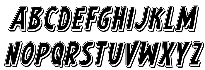 Earth's Mightiest Punch Italic Font LOWERCASE