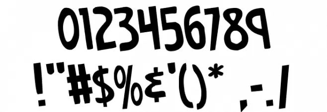 Earth's Mightiest Rotated Font OTHER CHARS