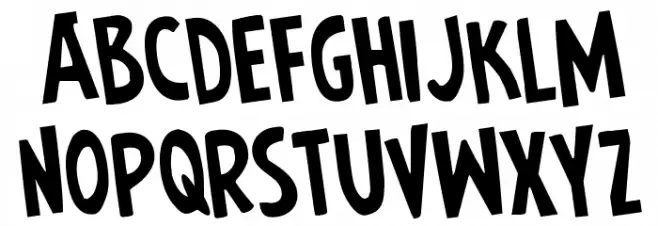 Earth's Mightiest Rotated フォント 大文字