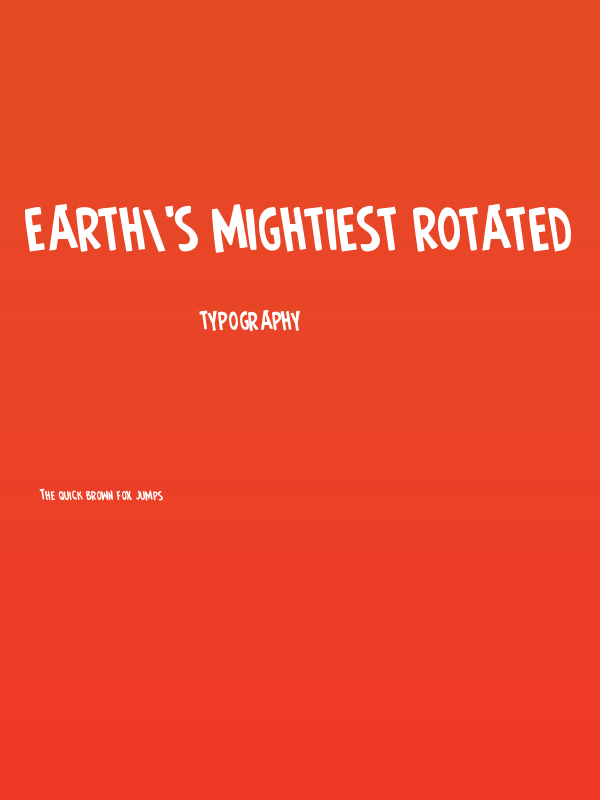 Earth's Mightiest Rotated Poster