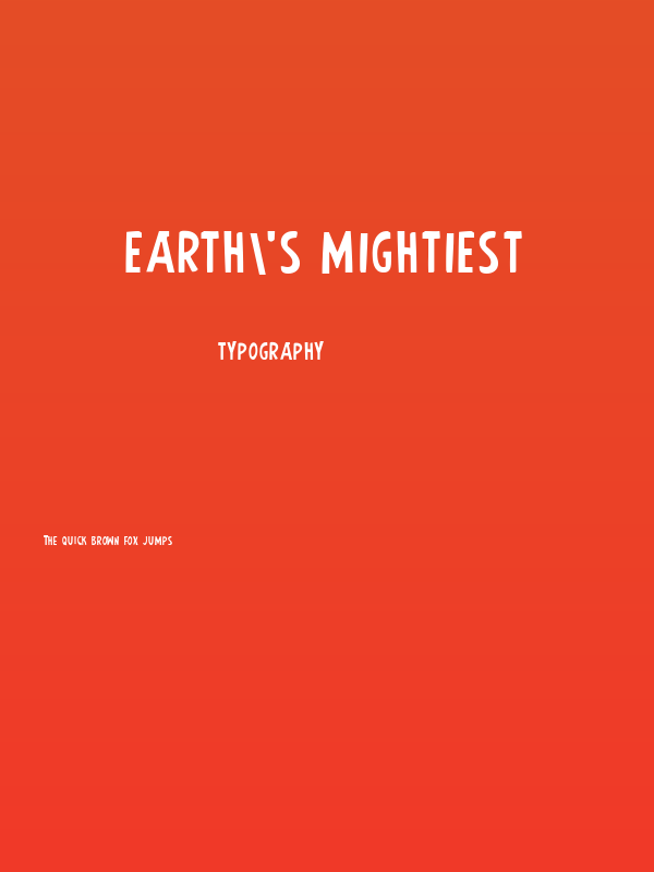 Earth's Mightiest Poster