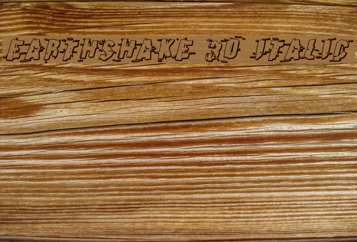 Earthshake 3D Italic Font examples