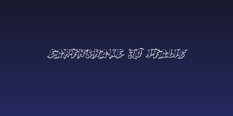 Earthshake 3D Italic Social Header