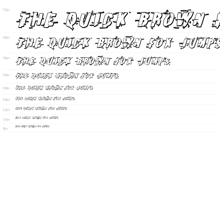 Earthshake 3D Italic Waterfall