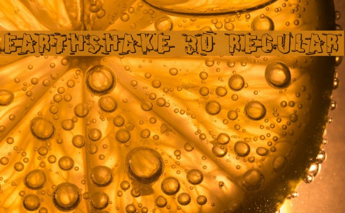 Earthshake 3D Regular Font examples