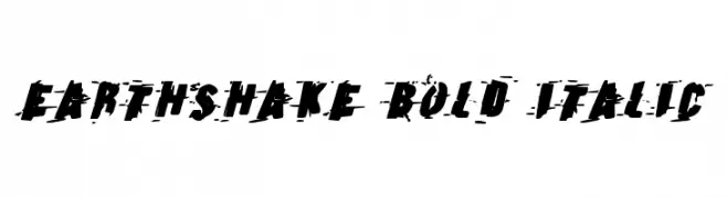 Earthshake Bold Italic  لخطوط تنزيل
