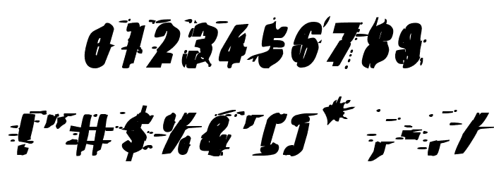 Earthshake Bold Italic Font OTHER CHARS