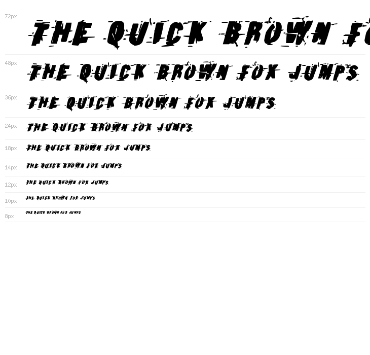 Earthshake Bold Italic Waterfall