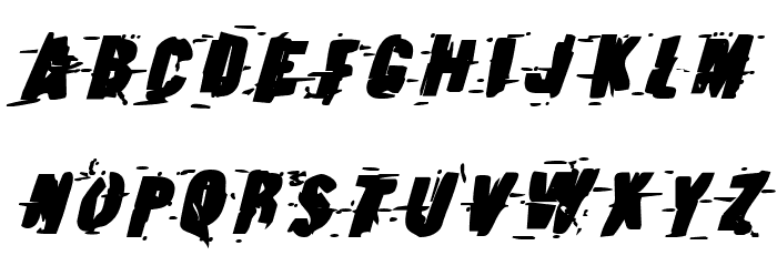 Earthshake Bold Italic Font LOWERCASE