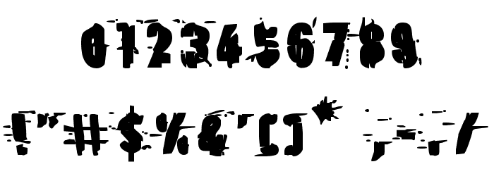 Earthshake Bold Font OTHER CHARS