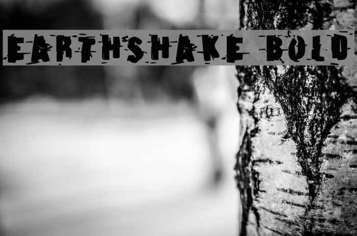 Earthshake Bold Font examples