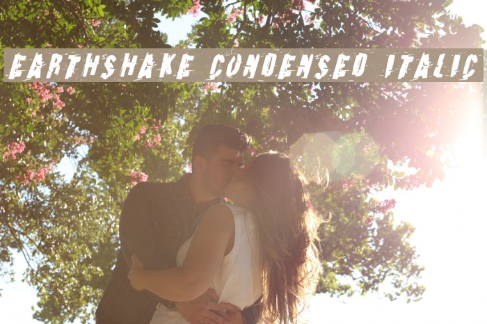 Earthshake Condensed Italic Example 2