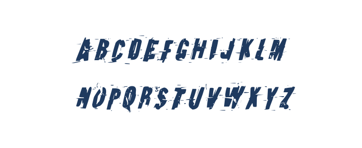 Earthshake Condensed Italic Lowercase