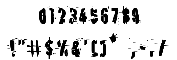 Earthshake Condensed Font OTHER CHARS