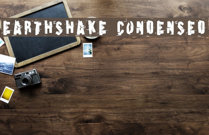 Earthshake Condensed Font examples