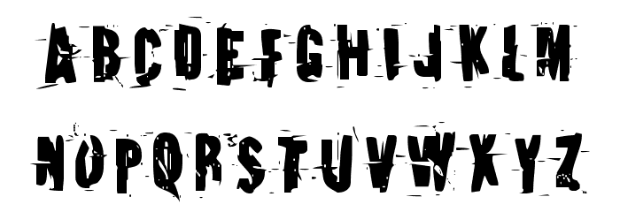 Earthshake Condensed Font LOWERCASE