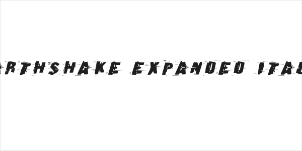 Earthshake Expanded Italic Logo
