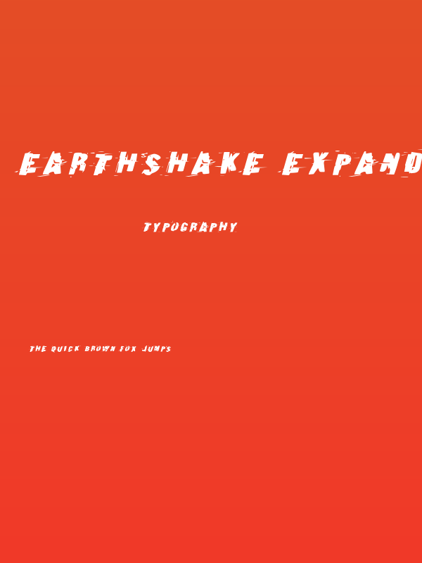 Earthshake Expanded Italic Poster