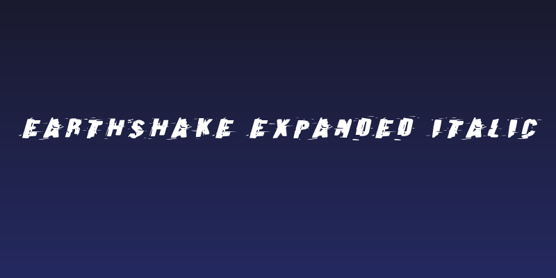 Earthshake Expanded Italic Social Header