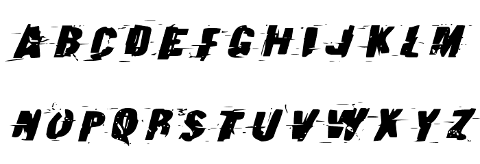 Earthshake Expanded Italic Font LOWERCASE